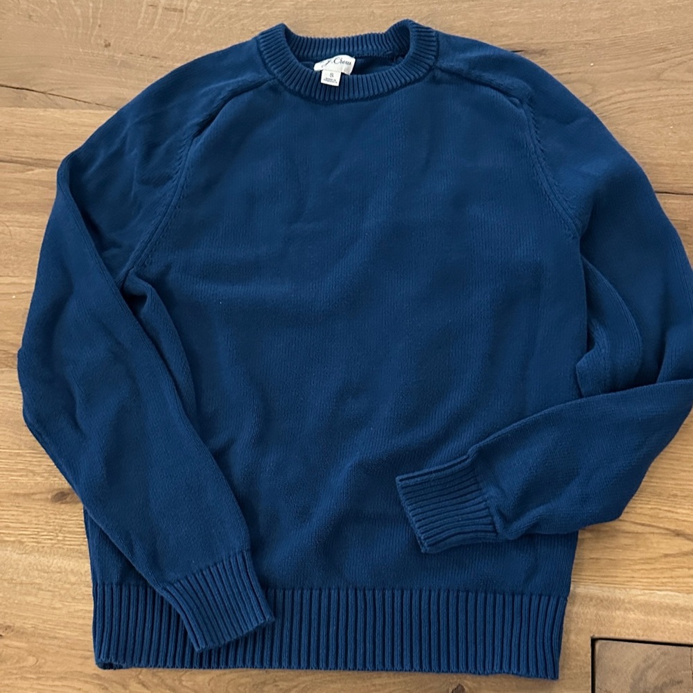 J. Crew Men's Deep Blue Crewneck Sweater